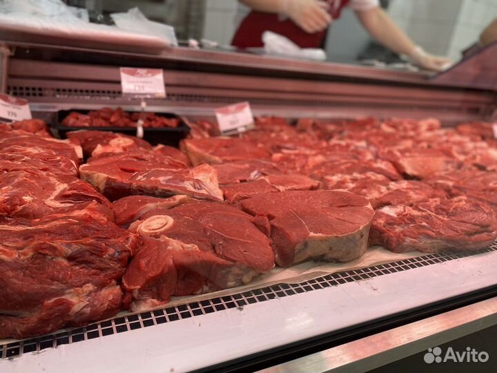 Мясо говядины свежее, частями по списку/полутушами