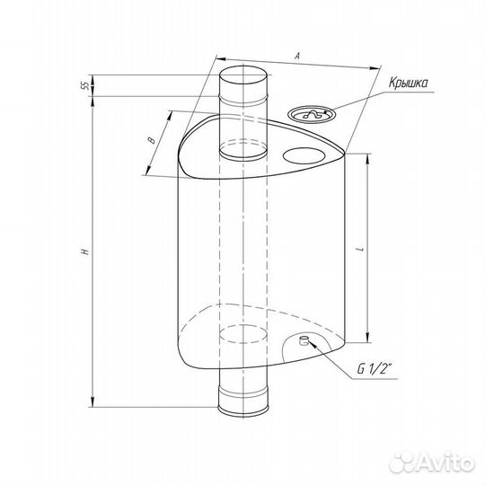 Бак из нержавейки на трубу