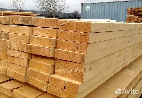 Доска обрезная строительная 25х150х6000