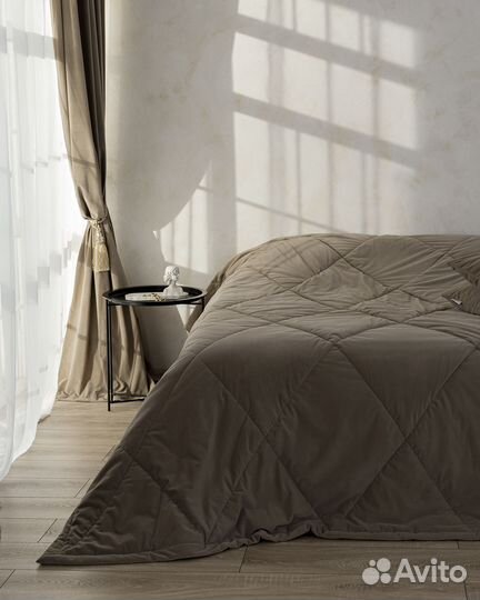 Покрывало Богема кофе на кровать