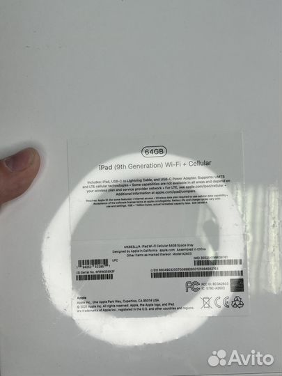 New iPad 9 64gb wifi+cellular Space Gray