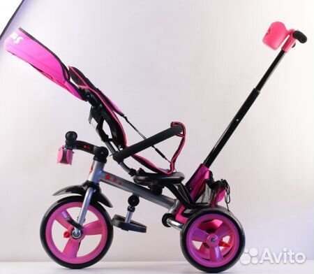 Детский велосипед коляска Smart baby TS2P Розовый