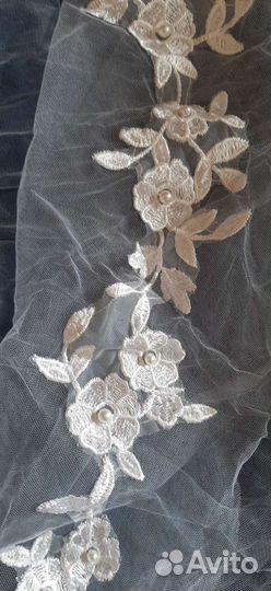 Фата+ перчатки свадебные