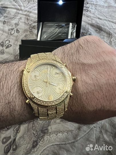 Мужские золотые часы с золотым браслетом