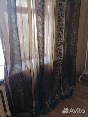 Шторы - портьеры, тюль, покрывало, карниз бу