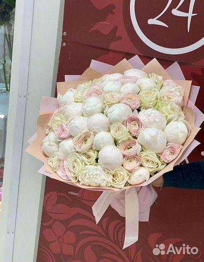 Пионы Букет пионов Доставка цветов