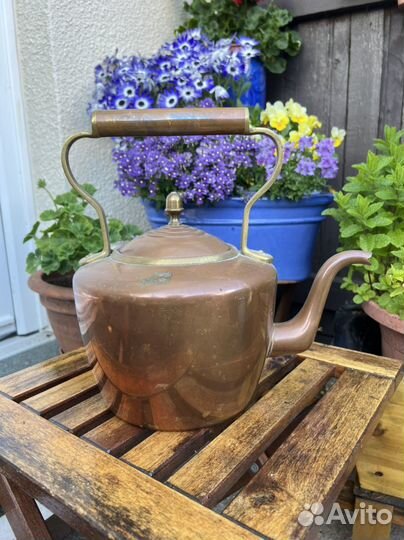 Винтажный английский Медный Чайник