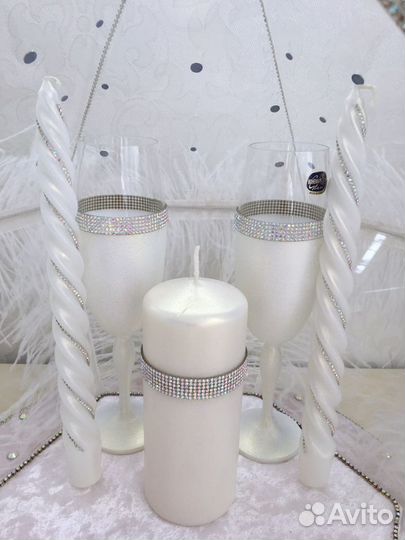 Свадебный набор бокалы и семейный очаг