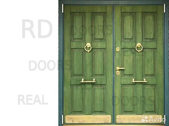 Двустворчатая железная входная дверь для улицы