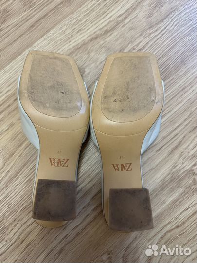 Кожаные сабо Zara