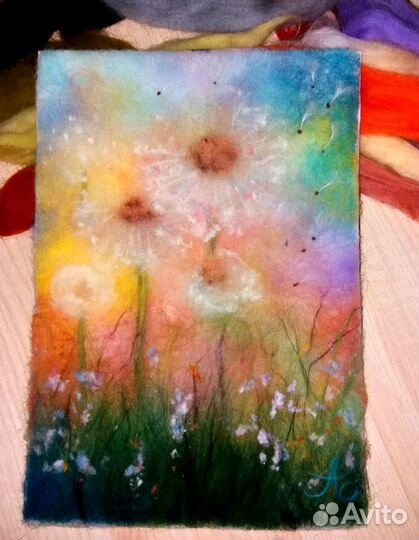 Картина из шерсти 