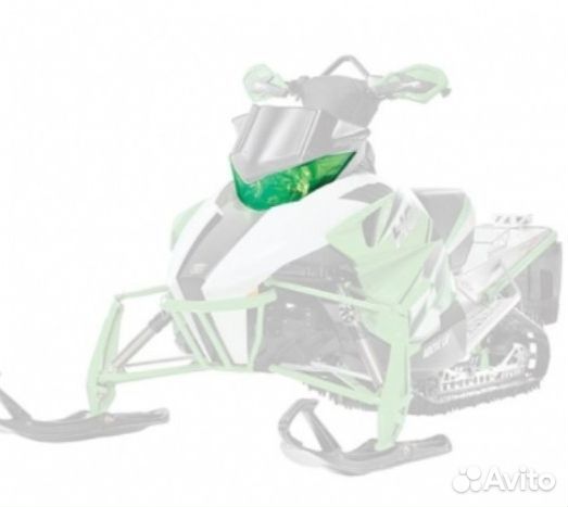 Накладка на фару зелёный хром AC