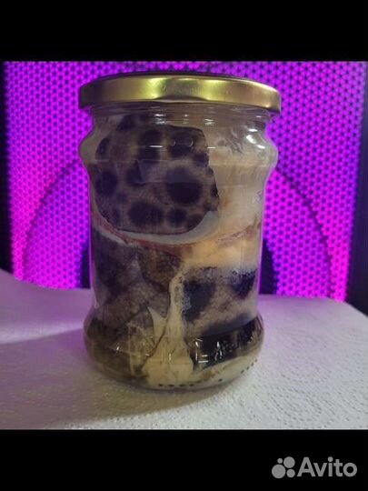 Печень трески, тунец, зубатка, скумбрия