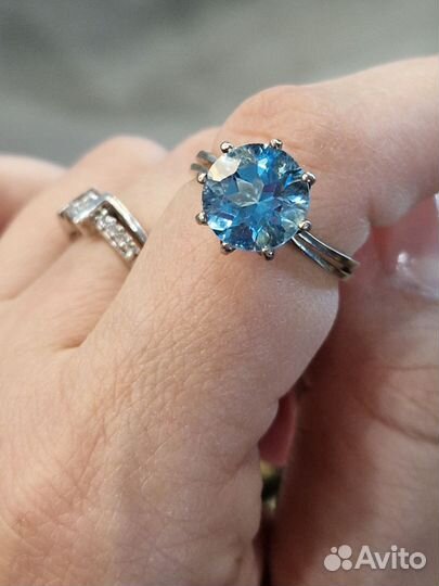 Серебряное кольцо с розовым кварцем