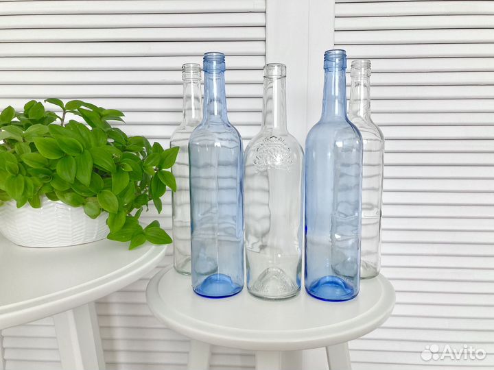 Бутылка стеклянная 0,75 разная