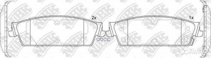 Колодки тормозные cadillac escalade/chevrolet T