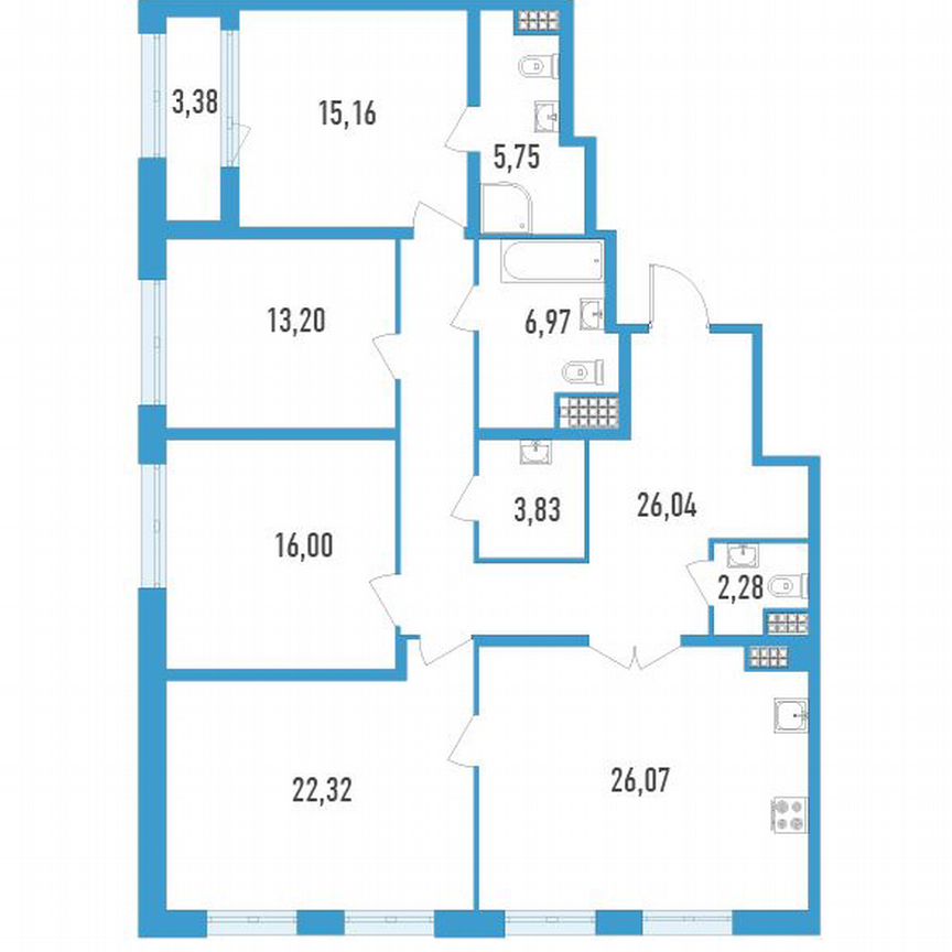 4-к. квартира, 139 м², 11/23 эт.