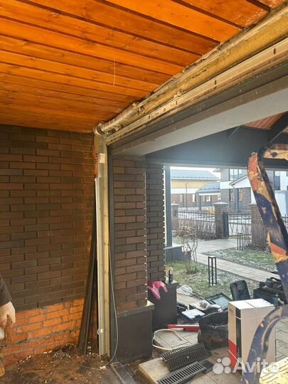 Ворота с дверью Prestige, Алютех