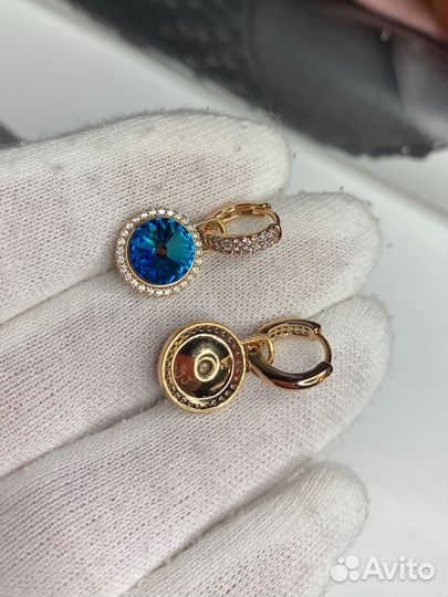 Серьги с кристаллами swarovski 