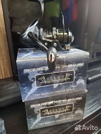 Фидер mikado 3.9m, 100g, Катушки allux 6010