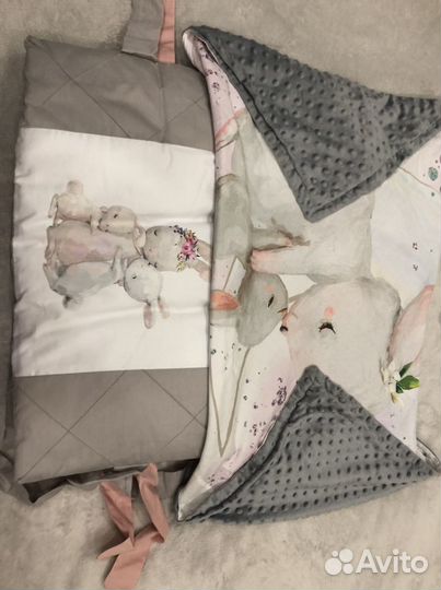 Одеяло,комплект на круглую кроватку