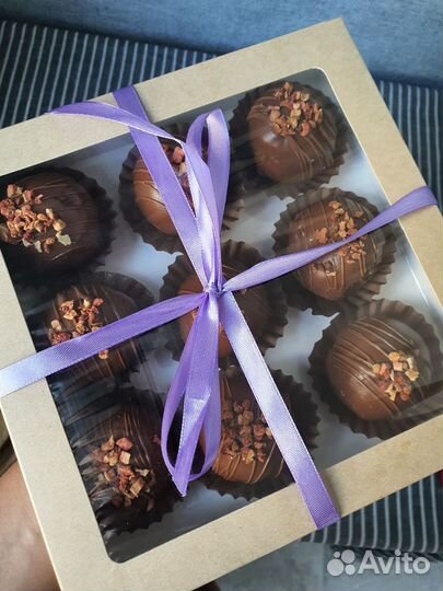 Шоколадное пирожное картошка, подарочный набор