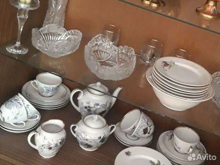 Фарфоровая посуда СССР, хрусталь