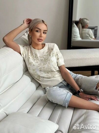 Вязаная футболка