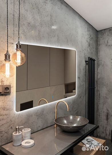 Парящее зеркало с LED подсветкой