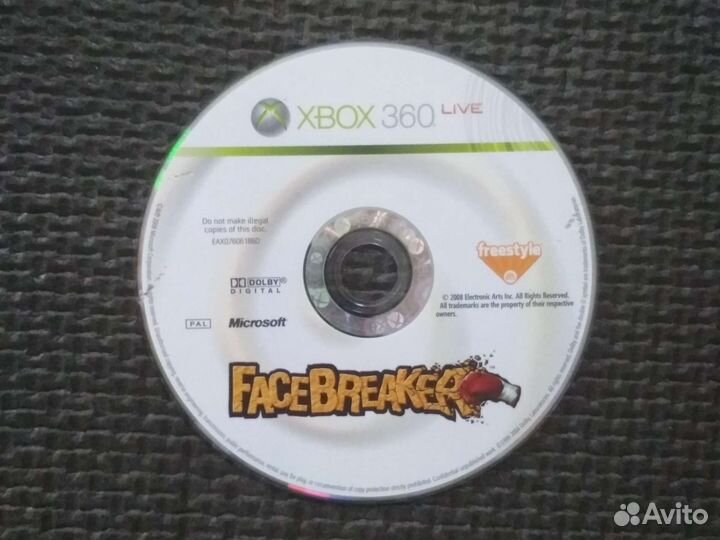 Facebreaker xbox 360 диск лицензия