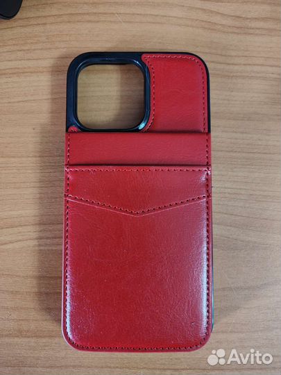 Чехол на iPhone 14 pro max кожаный