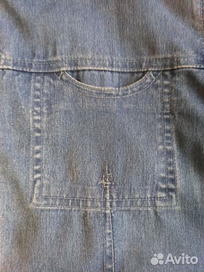 Джинсовая рубашка женская 52 54 бу