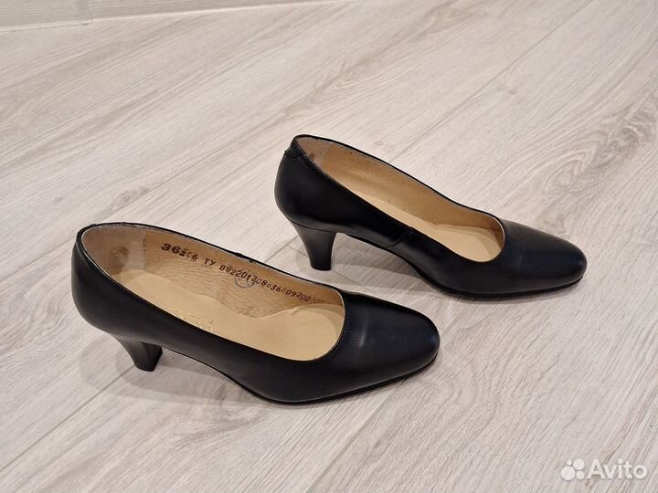 Туфли женские черные натуральная кожа