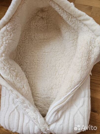 Зимний меховой конверт на выписку