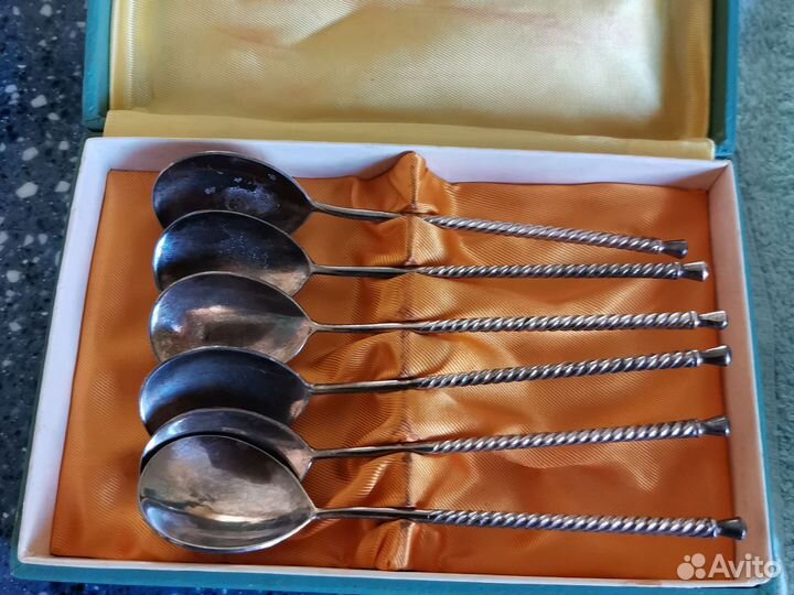Набор ложек из мельхиора СССР