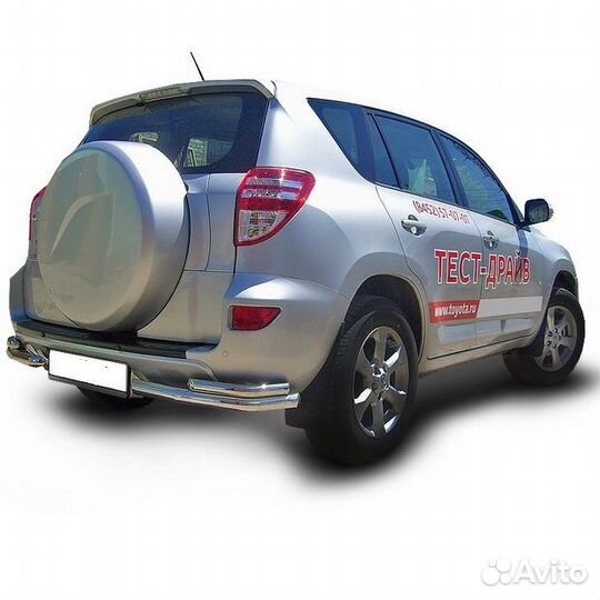 Защита заднего бампера,уголки Toyota RAV-4 (2010)