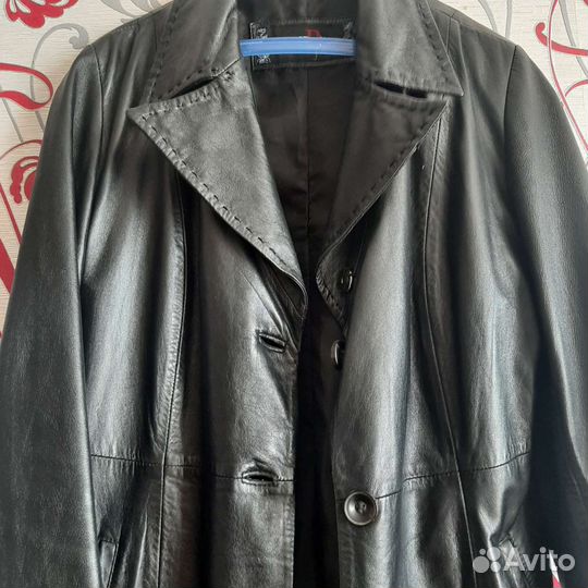 Плащ женский кожаный