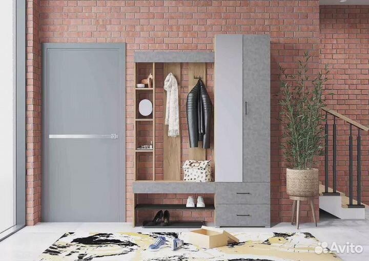 Прихожая Домино бетон быстрая доставка