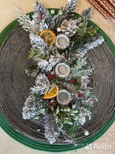 Новогодний подсвечник ручная работа