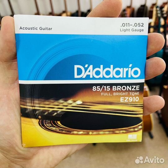 Струны для акустической гитары daddario EZ910