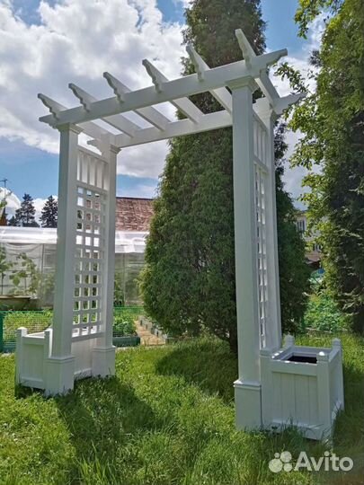 Арка садовая с кашпо для цветов