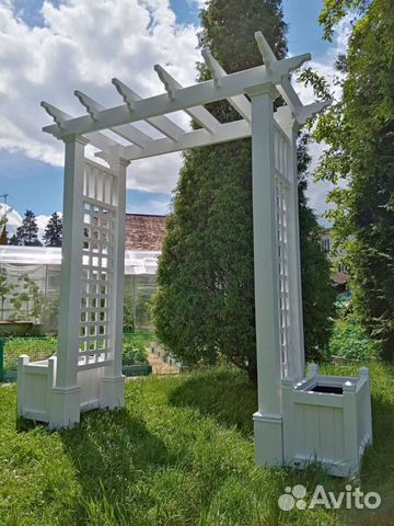 Арка садовая с кашпо для цветов