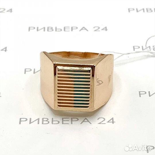Золотое кольцо печатка мужская 583 пробы 7.68 грам