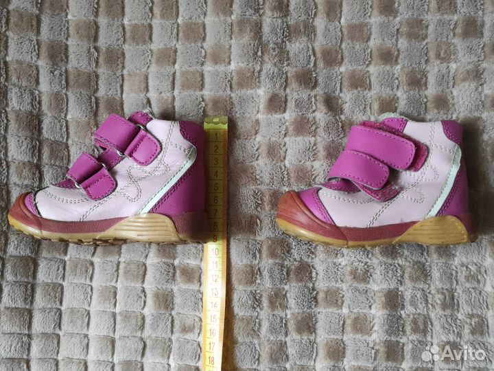 Ботинки для девочки весна-осень21р,натур.кожа,б/у