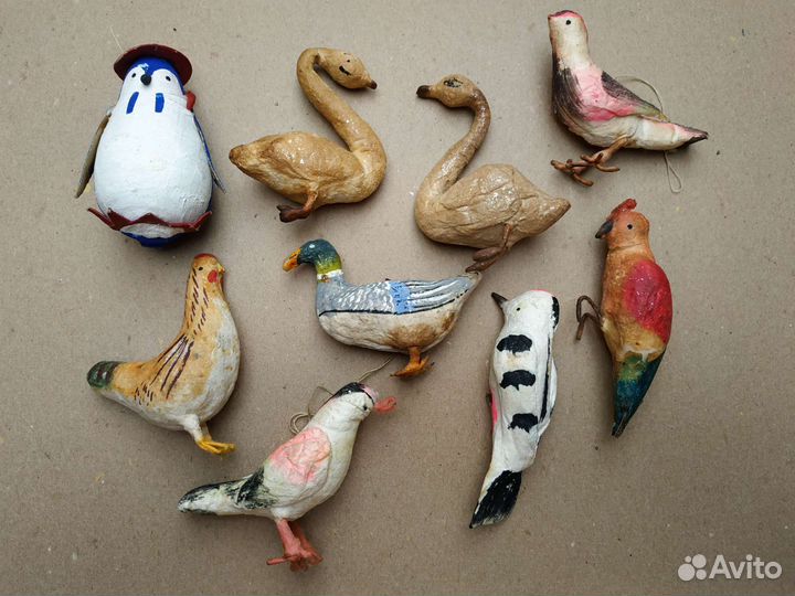 Ватные елочные игрушки СССР