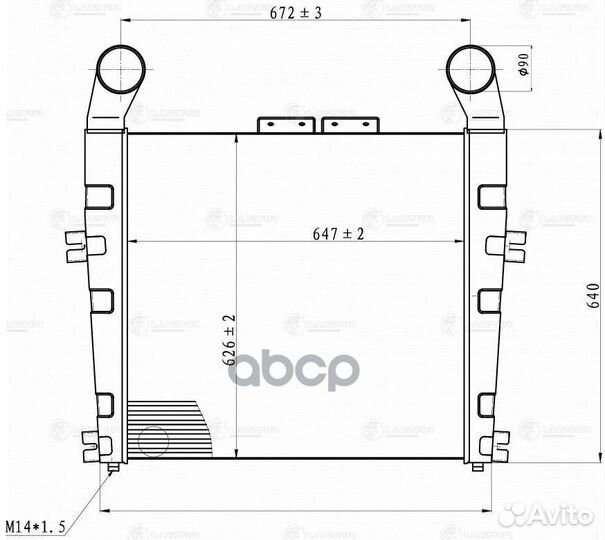 Онв (радиатор интеркулера) для а/м маз 5440В3
