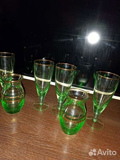 Ваза цветное стекло винтаж