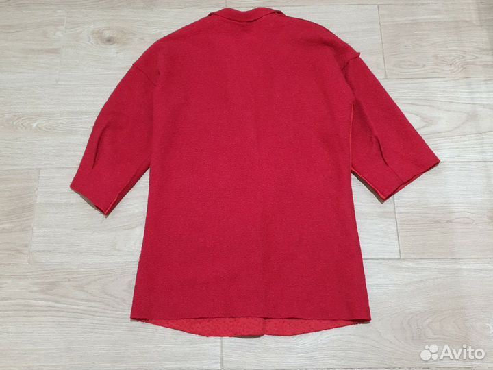 Кардиган женский красный тёплый