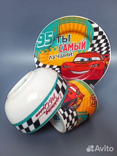 Набор детской посуды Тачки