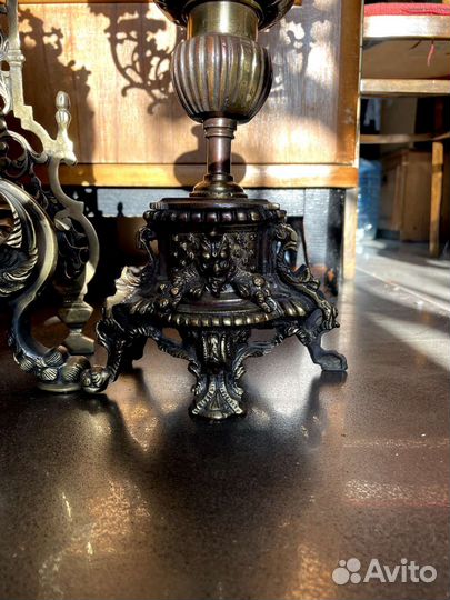 Канделябр часы подсвечник каминный набор